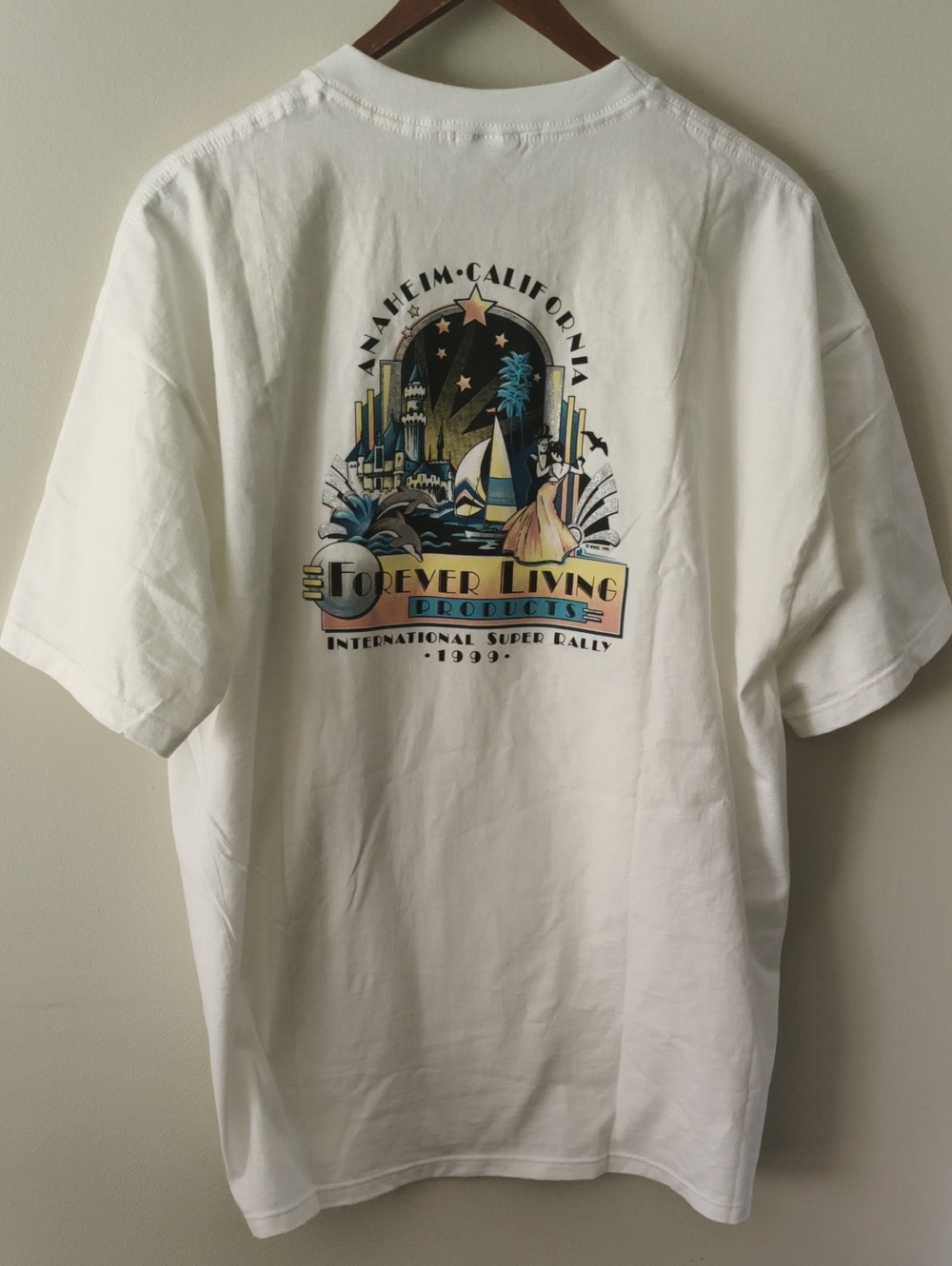 VTG 1999 Jerzees Anaheim Forever Living Products Super Rally Tee Men's Large
